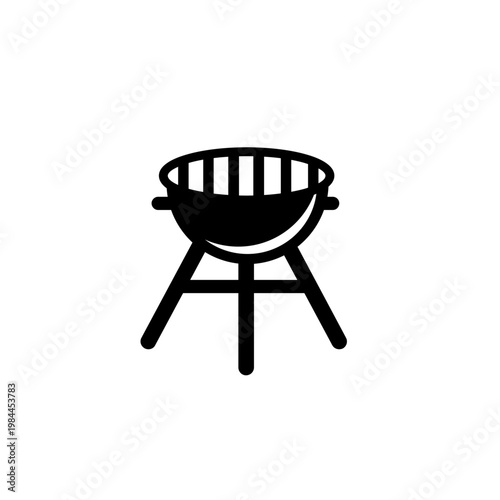 Barbecue Grill Icon for Outdoor Cooking and Summer Grilling