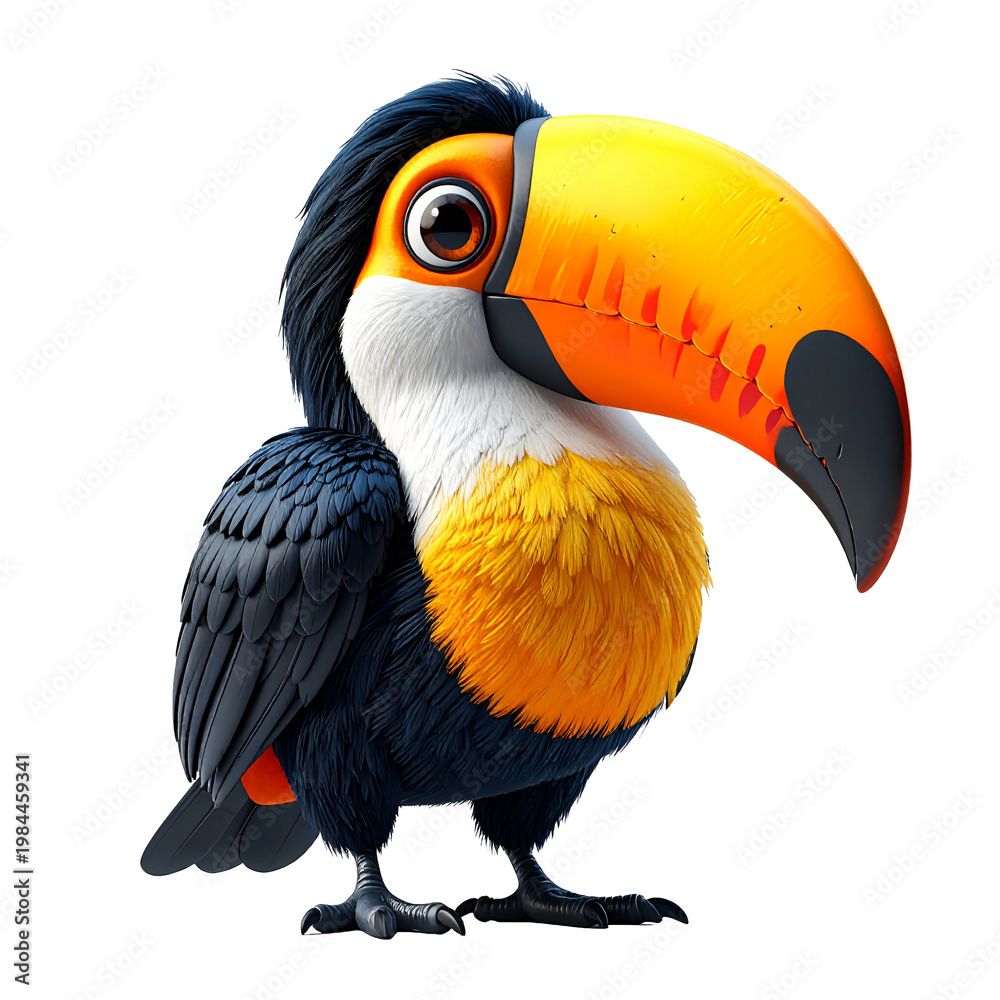 Fototapeta premium Toucan, personnage en 3-d