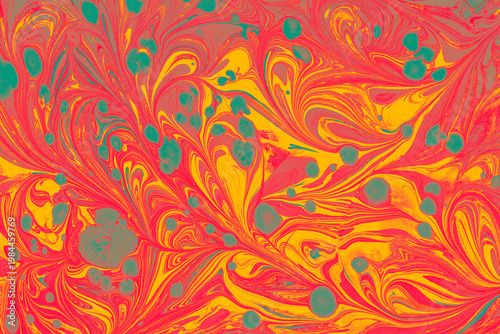 Photography Artistic abstract Ebru marbling paint texture background
