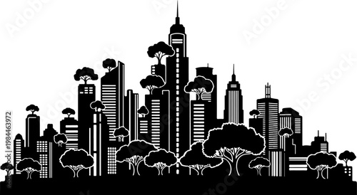 Baseball stadium illustration with lights and field.