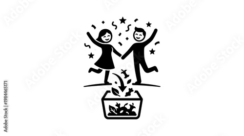 Joyful Couple Celebrating Eco-Friendliness