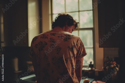 Wallpaper Mural Young adult at home in natural light authentic lifestyle portrait Torontodigital.ca