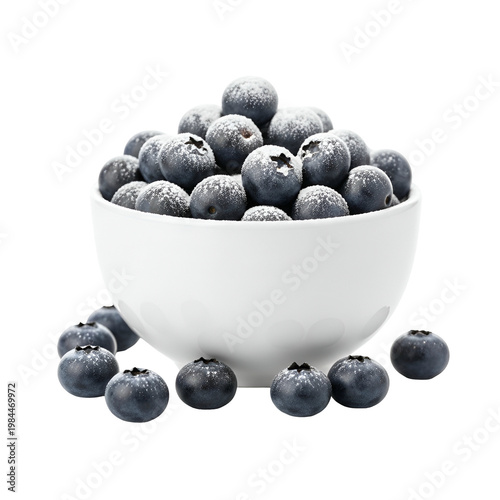 Fresh Blueberries in a White Bowl for Healthy Eating and Snacks