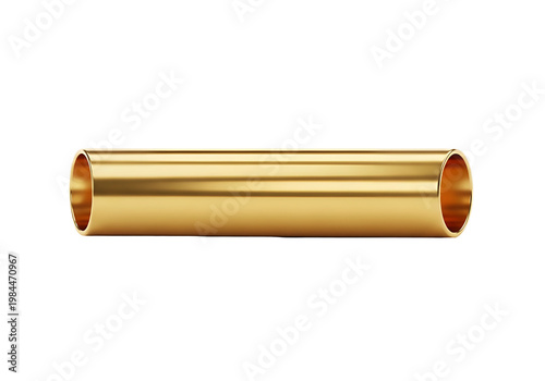 Shiny Gold Metallic Pipe for Construction or DIY Projects