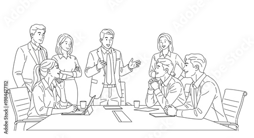 Diverse business team in meeting room, brainstorming ideas, collaboration, teamwork, presentation