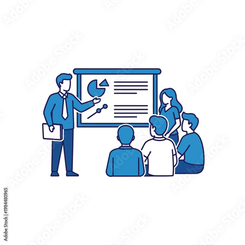 Business presentation with a team.