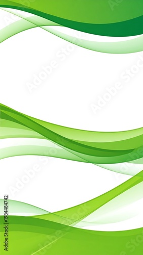 Green Abstract Waves.