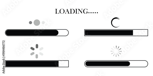 Loaded loading bar vector illustration for websites and graphic resources eps 10.