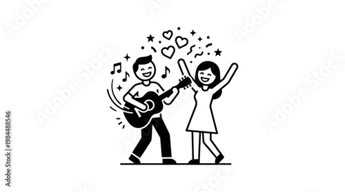 Happy Couple Enjoying Music and Celebration