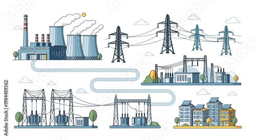 Industrial Power Generation to Urban Distribution: Energy Infrastructure