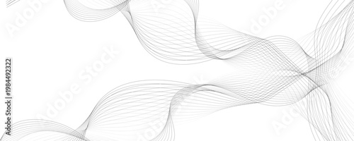 gray wave curve lines banner background design. Digital frequency track equalizer. Stylized line art background. modern soft luxury texture with smooth and clean vector subtle background illustration