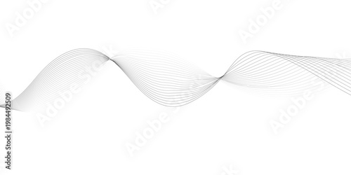 gray wave curve lines banner background design. Digital frequency track equalizer. Stylized line art background. modern soft luxury texture with smooth and clean vector subtle background illustration