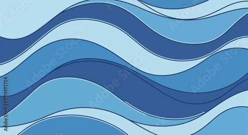 abstract blue waves pattern with flowing curves and gradients