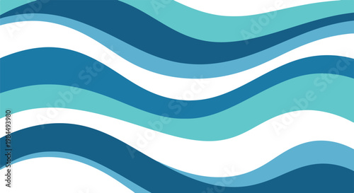 abstract blue teal wave pattern background with curved stripes