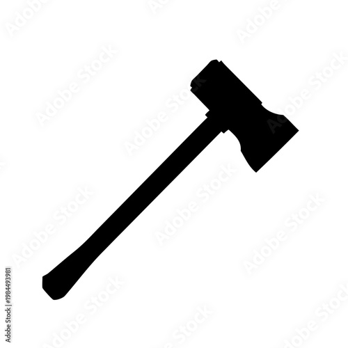 Heavy Duty Sledge Hammer Tool Silhouette Vector Icon