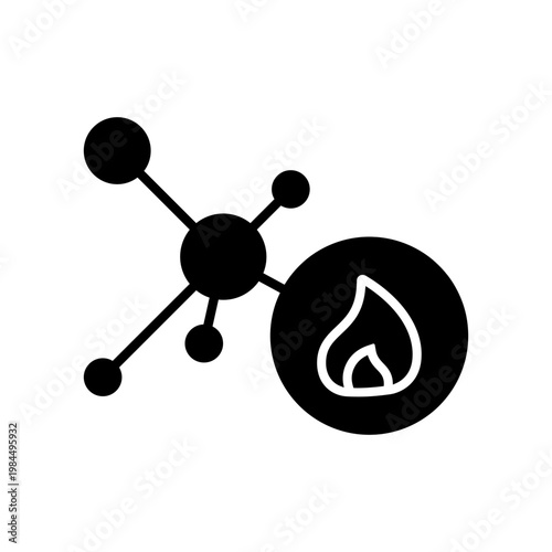 Natural gas icon vector. Propane Illustration sign. Gas supply symbol. Gas logo.