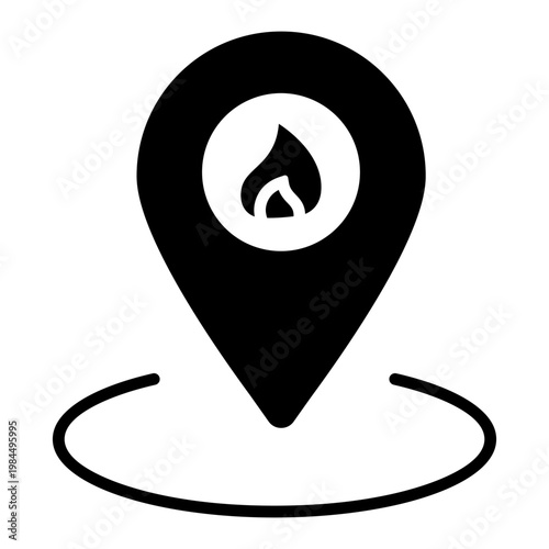 Natural gas icon vector. Propane Illustration sign. Gas supply symbol. Gas logo.