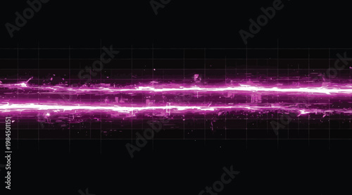 Abstract digital background with glowing purple energy beams and a subtle grid pattern
