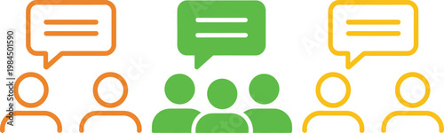 Illustration of communication styles among different groups of people