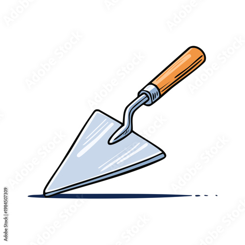 Gardening trowel with wooden handle tool for digging planting and soil work