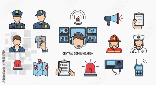 Emergency responders communicate effectively during critical situations with various tools.