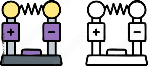 Electrostatic Machine With Positive And Negative Terminals