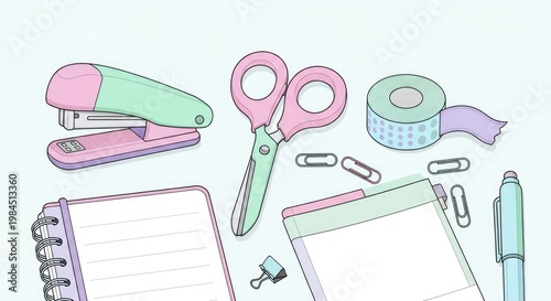 Stationery Supplies - A Colorful Collection for Creative Tasks.
