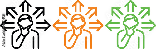 Visual representation of communication and feedback styles with directional arrows.