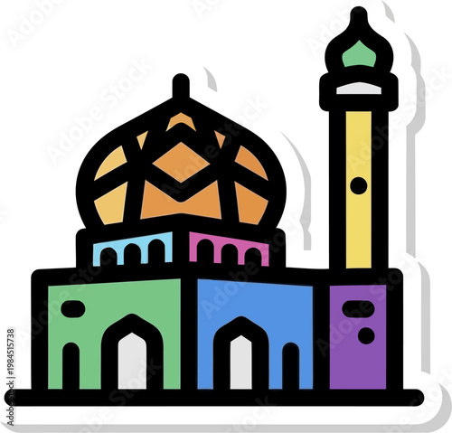 taj mahal vector illustration