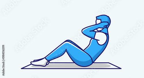 man doing crunches exercise