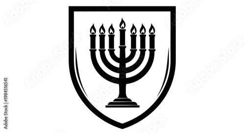 menorah with candle