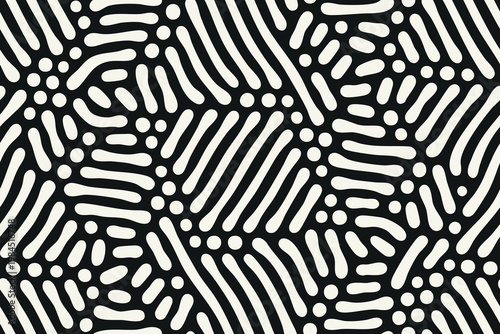 Vector seamless pattern. Modern stylish texture. Smooth natural elements. Repeating abstract tileable background. Scattered organic shapes. Versatile simplistic surface design.