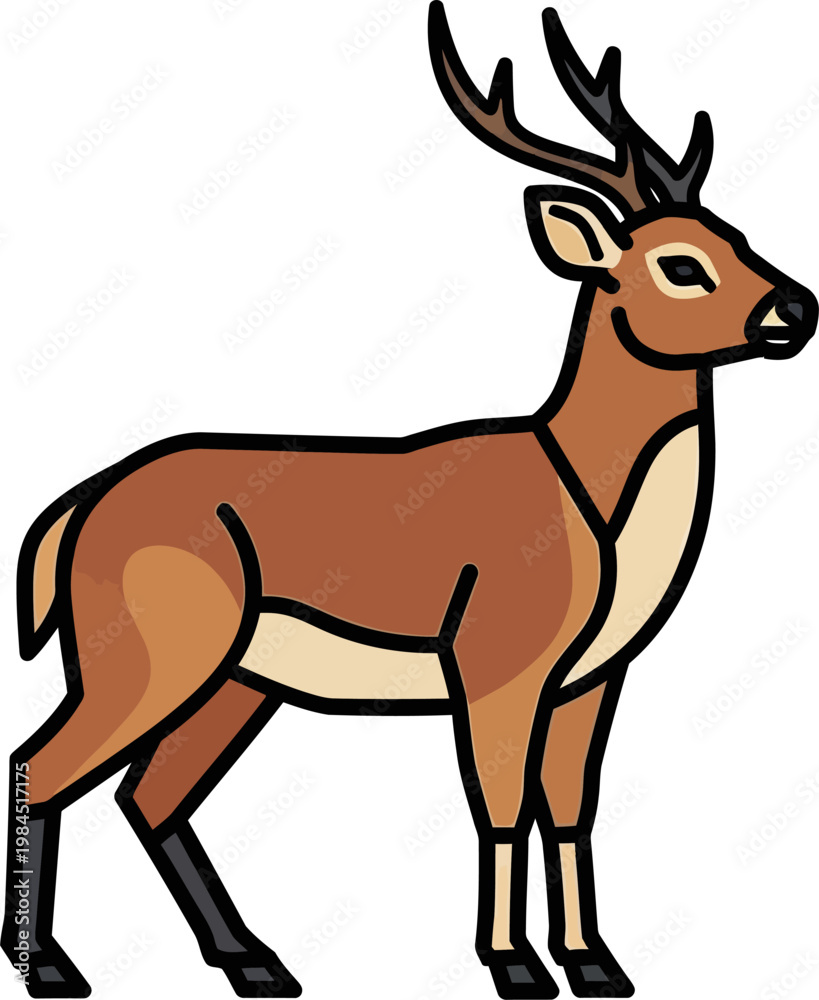 Fototapeta premium deer silhouette vector