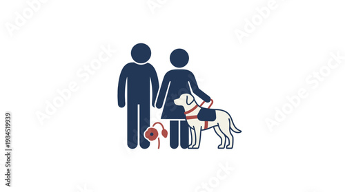 People With Service Dog Icon