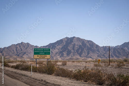 immigration checkpoint sign