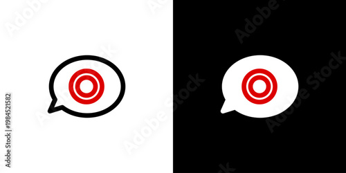 二重丸の吹き出しアイコン