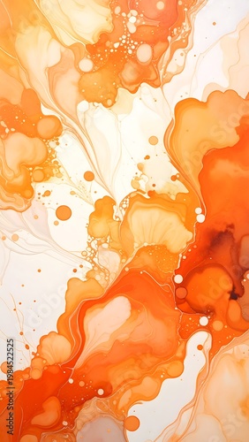 Orange Abstract Art.