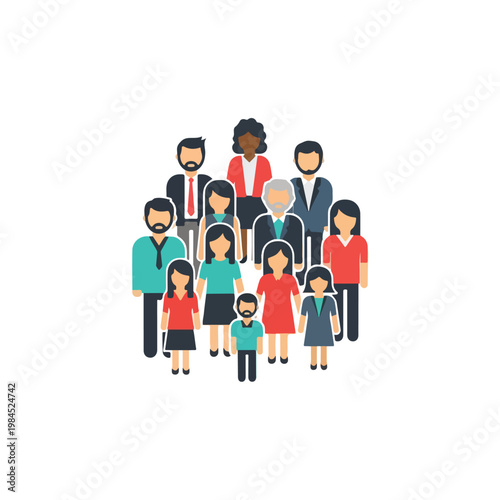 Group of Diverse People Standing Together