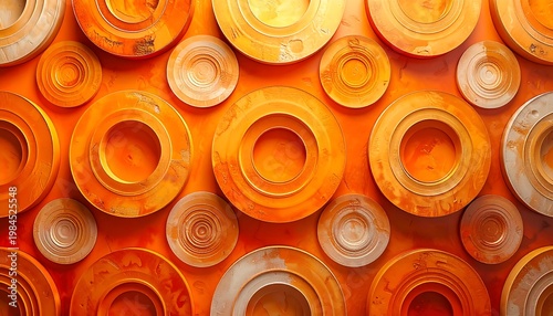 Orange Circles Texture.