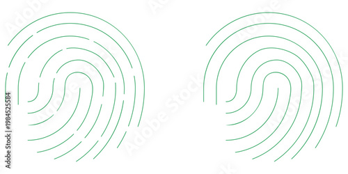 Image of a vector fingerprint icon with a checkmark symbol representing verification