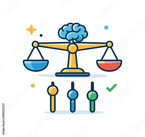 Algorithmic fairness and bias mitigation in automated decision systems focused on reducing discrimination and ensuring equal treatment across user groups, a balanced