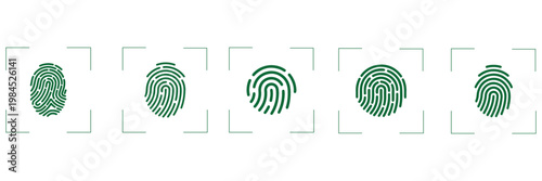 Fingerprint icons simple design. Vector illustration for web ui
