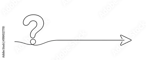 Turning uncertainty into clear direction in a complex planning process within a professional environment, a continuous line forming a question mark that smoothly