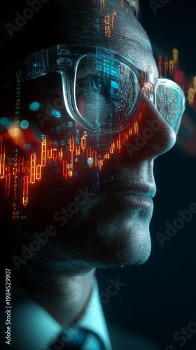 Futuristic insights into economic growth through agi. Sales data. Dynamic business strategy showcasing virtual agi and financial growth. Data analysis. Financial report.