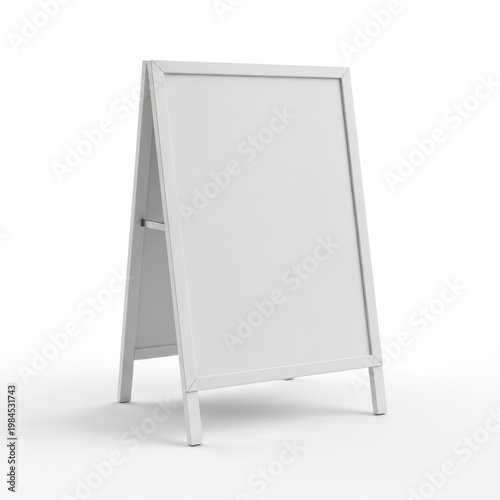 Modern white staircase with open risers in minimalist interior space