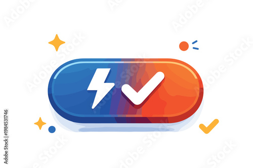 Digital minimal input and one-tap actions focused on reducing effort required to complete tasks in modern interfaces, a single button combined with a lightning bolt and a