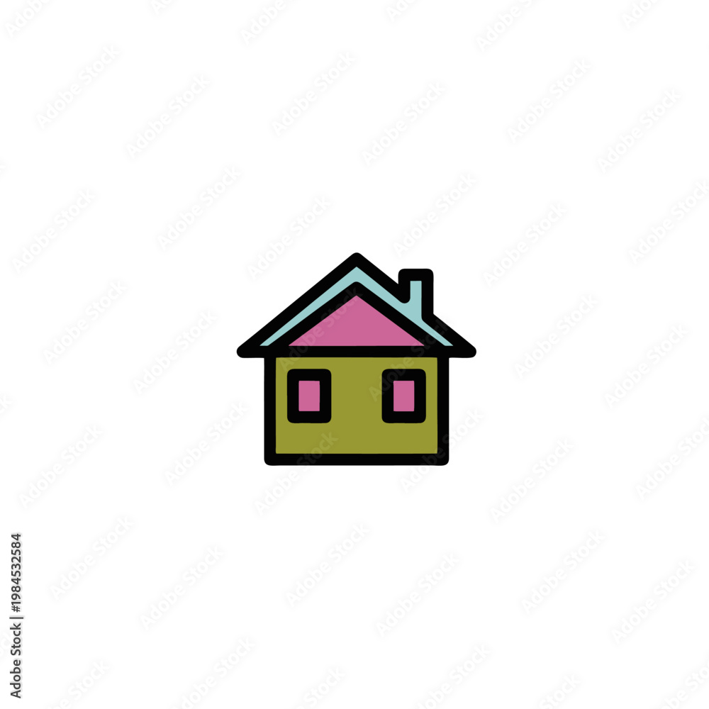 Fototapeta premium house icon on white background