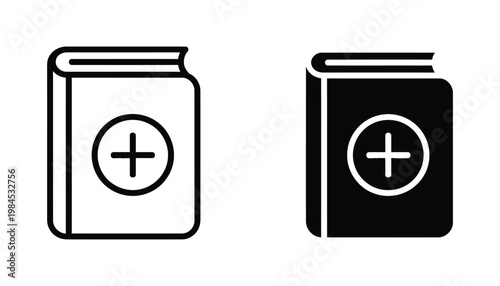 Book Plus Symbol Icon Healthcare Medical Resource