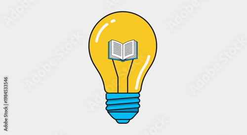 Illustration depicting the synergy between knowledge and illumination to spark innovation and growth