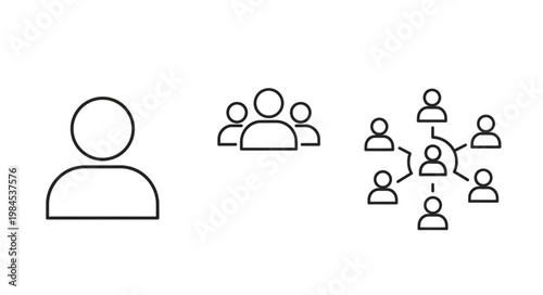 Human connection and network representation icons.